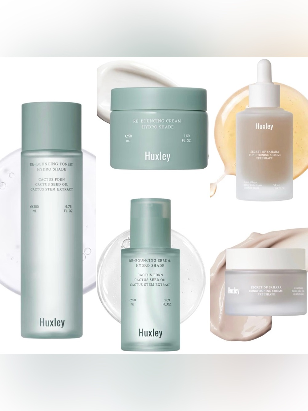 5 Piece Huxley Korean Skincare Bundle.